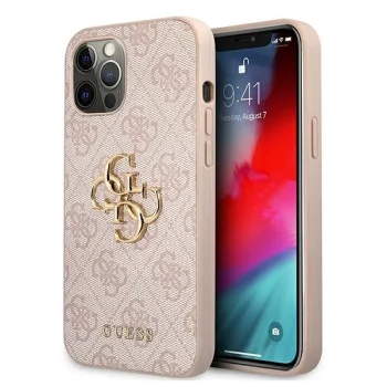 Guess GUHCP12M4GMGPI iPhone 12/12 Pro 6,1\" pink hardcase 4G Big Metal Logo