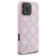 Guess Peony Script MagSafe dėklas iPhone 16 Pro Max telefonui, rožinis