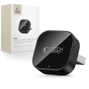 Tech-Protect Ultraboost CA01 Wireless CarPlay / Android Auto USB Adapter - Black