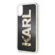 Karl Lagerfeld Glitter Karl Logo dėklas iPhone X / Xs, juodas