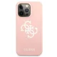 Guess Silicone 4G Logo dėklas skirtas iPhone 13 Pro Max 6.7\", rožinis