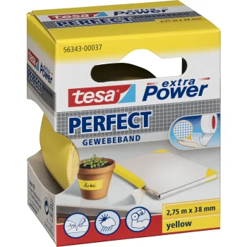 Audinio lipnioji juosta Tesa Extra Power Perfect 2,75 m x 38 mm, geltona