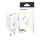 Wozinsky CGWCW 65W GaN tinklo įkroviklis USB-A / 2 x USB-C, baltas