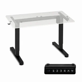 Elektrinis reguliuojamo aukščio stalo rėmas ModernHome, 72–118 cm, juodas