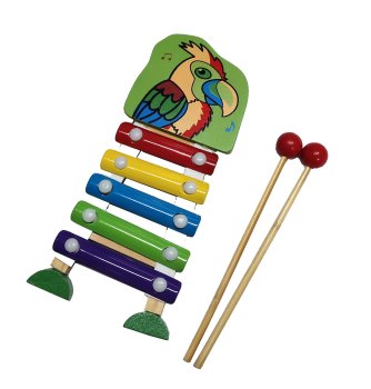 Bakalu Wooden Xylophone for Kids Parrot