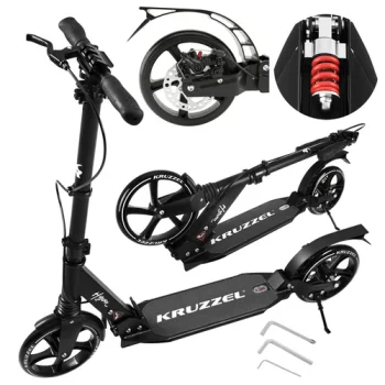 Sulankstomas miesto paspirtukas Kruzzel Hyperion B 26142 200mm, juodas/baltas
