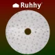 Ruhhy Christmas Tree Skirt with Stars, 78 cm, White/Silver