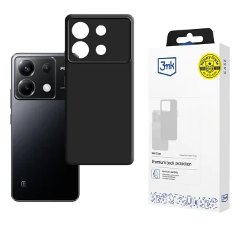 3Mk Matt Case dėklas Poco X6 5G telefonui, juodas