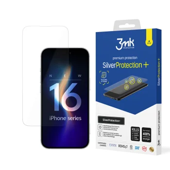 3mk SilverProtection+ antibakterinė apsauginė plėvelė „iPhone 16“