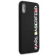 Karl Lagerfeld Glossy Bauhaus dėklas telefonui iPhone X / XS, juodas