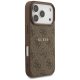 Guess 4G Ring Classic Logo MagSafe dėklas iPhone 17 Pro, rudas