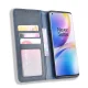 OnePlus 8 Pro Vintage Texture PU Leather Case Wallet Cover, Blue