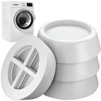 Ruhhy 23592 Anti-Vibration Pads for Washing Machines, 4 pcs, White