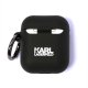 Karl Lagerfeld Silicone Ikonik Case for AirPods 1/2 Black