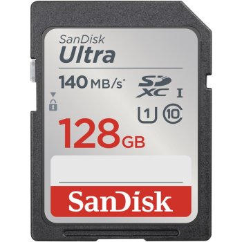 SanDisk Ultra SDXC 128GB 140MB/s UHS-I atminties kortelė (145159), juoda