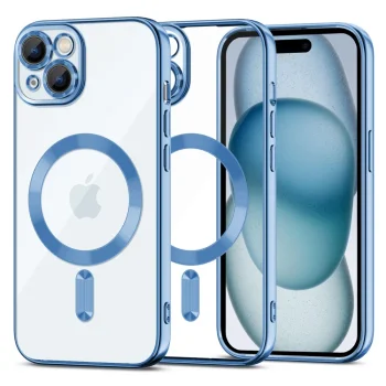 Dėklas Tech-Protect MagShine Line MagSafe, skirtas iPhone 15, mėlynas