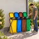 MultiGarden 4 vietų atliekų rūšiavimo stovas 4x120 l su spalvotais dangčiais