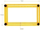 Multi-Angle Measuring Ruler and Shape Template Tool, Yellow