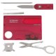 Daugiafunkcė kortelė Victorinox SwissCard Lite 0.73 00.T, raudona (skaidri)
