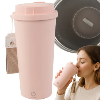 Automatinis terminis puodelis su USB-C jungtimi, 350 ml, rožinis