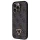 Guess dėklas iPhone 14 Pro su dirželiu Crossbody 4G Metal Logo, juodas