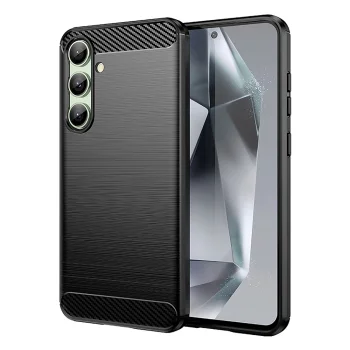 Dėklas Carbon Case, skirtas Samsung Galaxy S24 FE, juodas