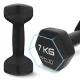 4Fizjo Classic Cast Iron Dumbbells, 2 x 7 kg, Black