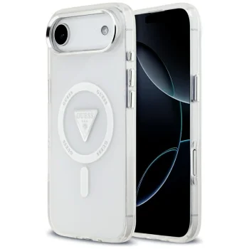 Guess IML Gradient Triangle Logo MagSafe Case for iPhone Air, Clear