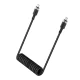 Spiralinis laidas Acefast C14-03 USB-C į USB-C 3A 1.2m, juodas