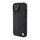 BMW Leather Hot Stamp MagSafe dėklas iPhone 15 telefonui, juodas