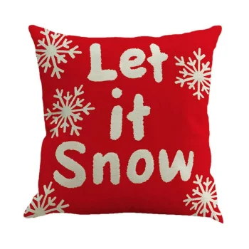 Decorative cushion cover Let It Snow, 44x44 cm, velour