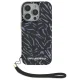 Karl Lagerfeld dėklas iPhone 16 Pro su virvele Zebra, violetinis