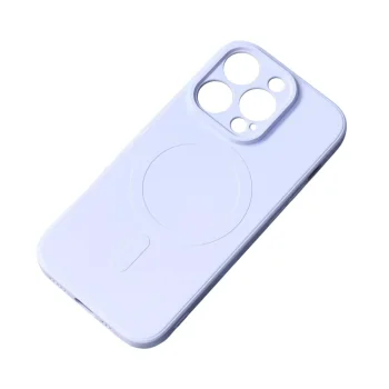 Silikoninis dėklas iPhone 15 Pro Max su MagSafe, mėlynas