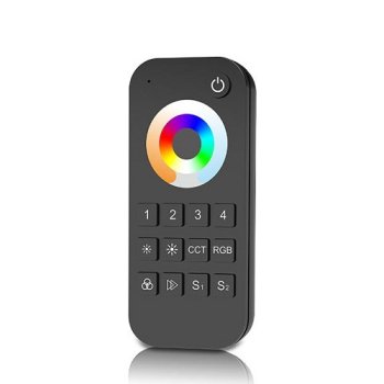 LED nuotolinio valdymo pultas RT10, 4 zonų RGB+CCT, RF 2.4GHz