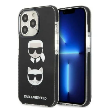 Karl Lagerfeld Karl&Choupette Head dėklas skirtas iPhone 13 Pro Max, juodas