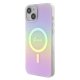 Guess IML Iridescent MagSafe dėklas iPhone 15 Plus telefonui, rožinis
