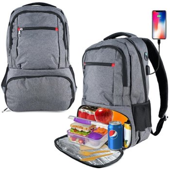 Kelionių ir žygių kuprinė su šiluminiu skyriumi ir USB 35L
