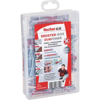 Mūrvinių ir sraigtų rinkinys Fischer MeisterBox DuoPower, 150 vnt.