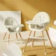 ECOTOYS 2-in-1 maitinimo kėdutė kūdikiams ir vaikams, smėlio spalvos (130135)