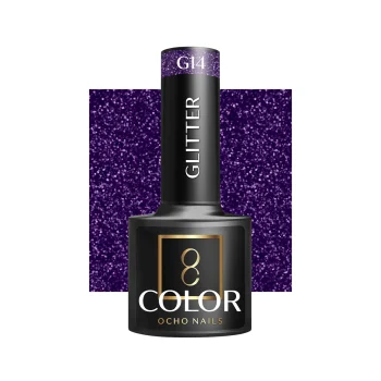 Ocho Nails Glitter G14 Hybrid Nail Polish, 5 g