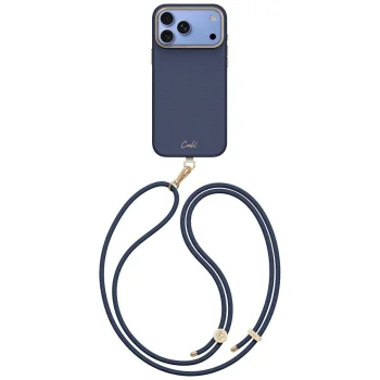 Dėklas Uniq Coehl Mirelle Magnetic Charging, skirtas iPhone 18 Pro Max / 17 Pro Max, mėlynas