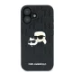 Karl Lagerfeld dėklas iPhone 16 telefonui Monogram Karl&Choupette, juodas