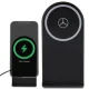 Mercedes Silver Star MagSafe sulankstomas 2in1 15W belaidis kroviklis, juodas