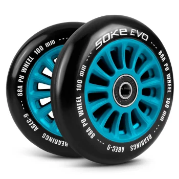 Soke paspirtuko ratukai 100 mm, 2 vnt., mėlyni