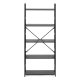 Modernhome CWJ6024144LG medinė lentyna su 5 lentynomis, juoda