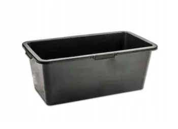 Stačiakampis plastikinis konteineris 80 l, juodas