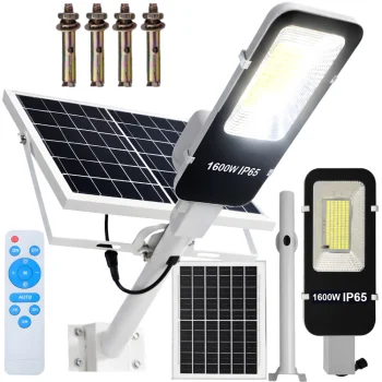 1600W saulės energijos lauko šviestuvas 154 LED su pulteliu