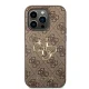 Guess 4G Big Metal Logo dėklas, skirtas iPhone 15 Pro Max, rudas