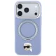Karl Lagerfeld dėklas iPhone 18 Pro / 17 Pro su Ring Stand 360 MagSafe, šviesiai mėlynas