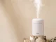 Mini Air Humidifier and Aroma Diffuser with USB and RGB Lighting, 300 ml, White